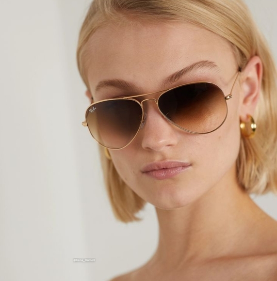 Ray-Ban Aviator Gradient Brown RB3025 New - Picture 14 of 14